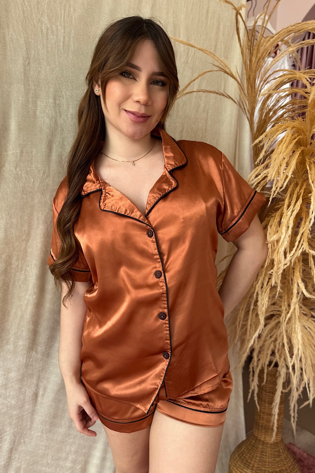 PIJAMA LORENA TERRACOTA