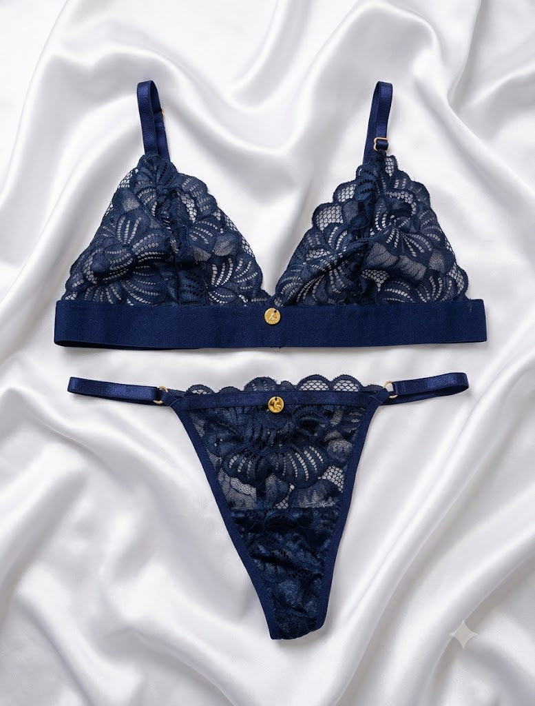 CONJUNTO ENCAJE MOLLY AZUL