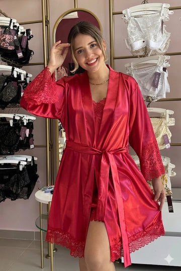 KIMONO SEDA ROJO