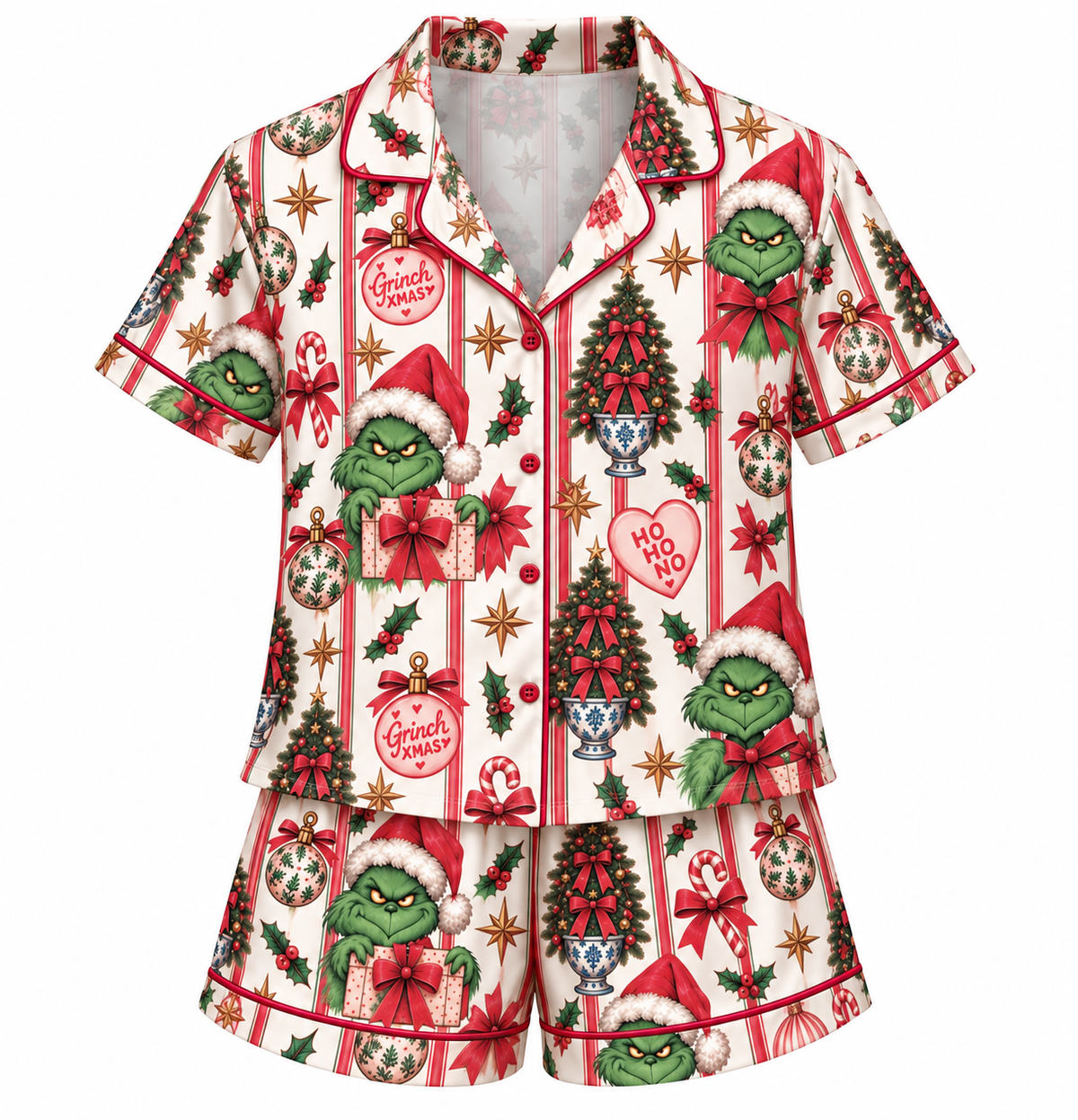 PRE VENTA PIJAMA CORTA GRINCHXMAS MUJER
