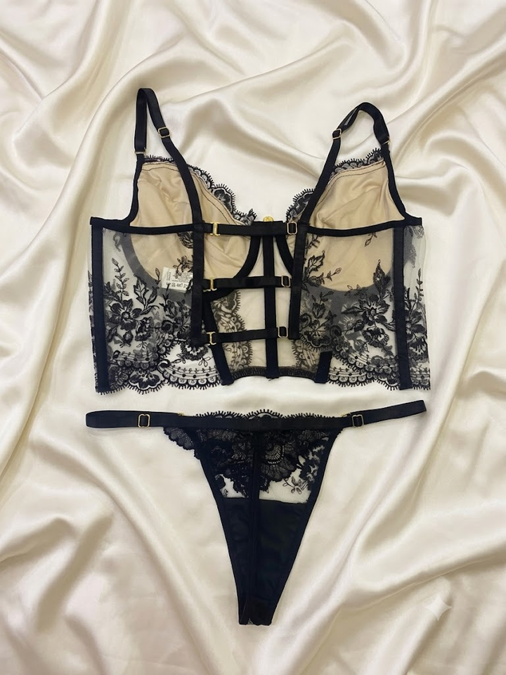 CONJUNTO LEXI NEGRO CORSET