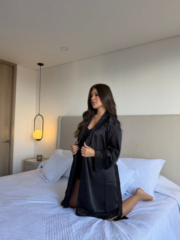 KIMONO SEDA NEGRO