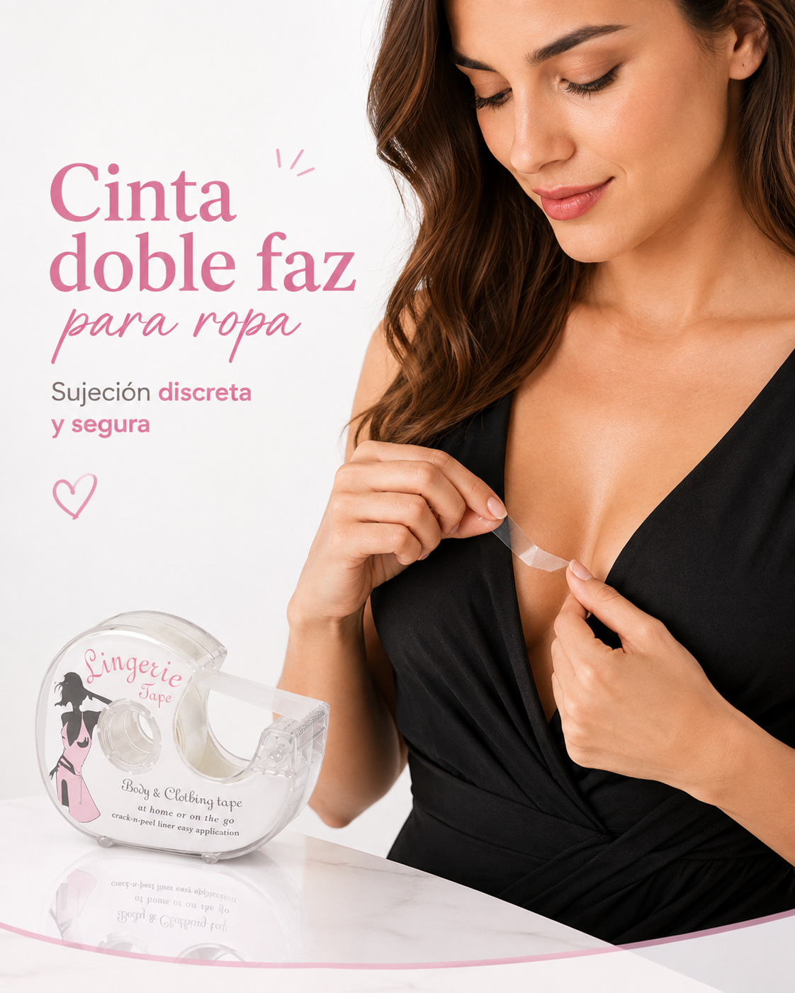 CINTA DOBLE FLAZ INVISIBLE PARA ROPA