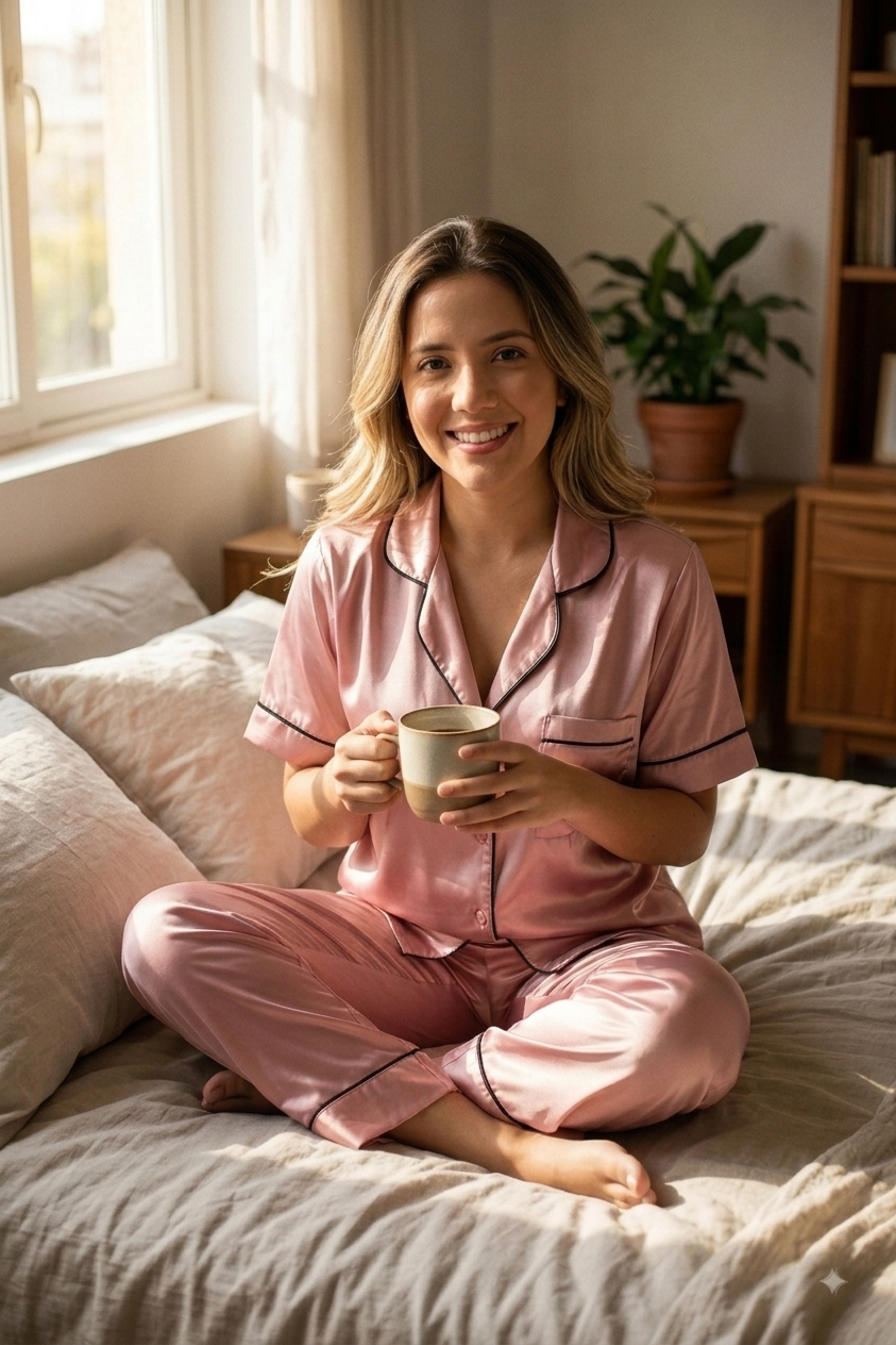 PIJAMA LORENA PANTALON ROSA