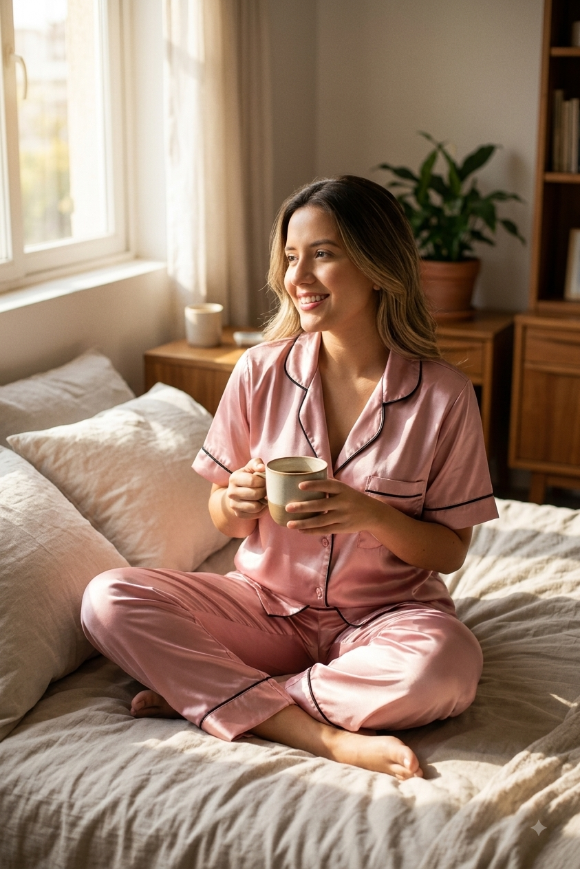 PIJAMA LORENA PANTALON ROSA