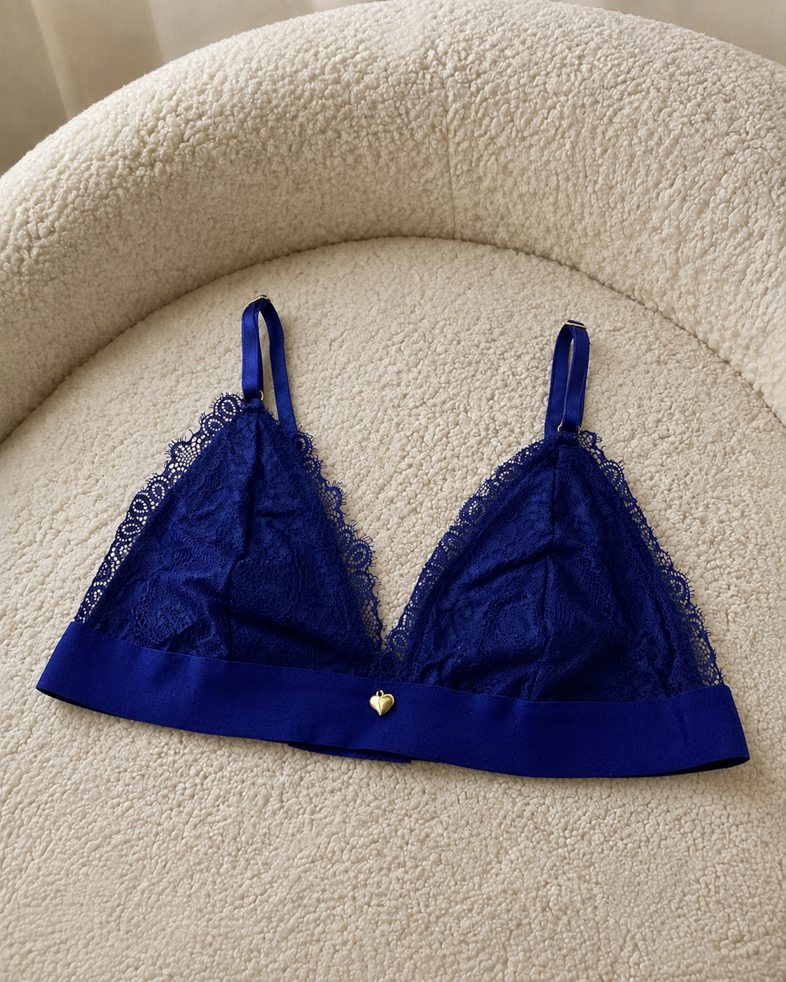 BRA BIANCA CON FORRO AZUL