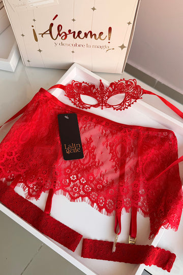 LIGUERO FALDA ZOE ROJO