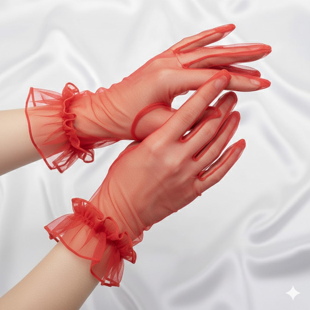 GUANTES VALENTINO  ROJOS