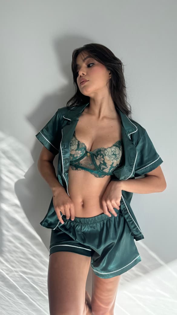 CONJUNTO BLAIR ENCAJE VERDE