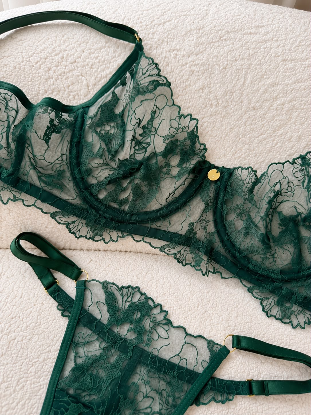 CONJUNTO BLAIR ENCAJE VERDE